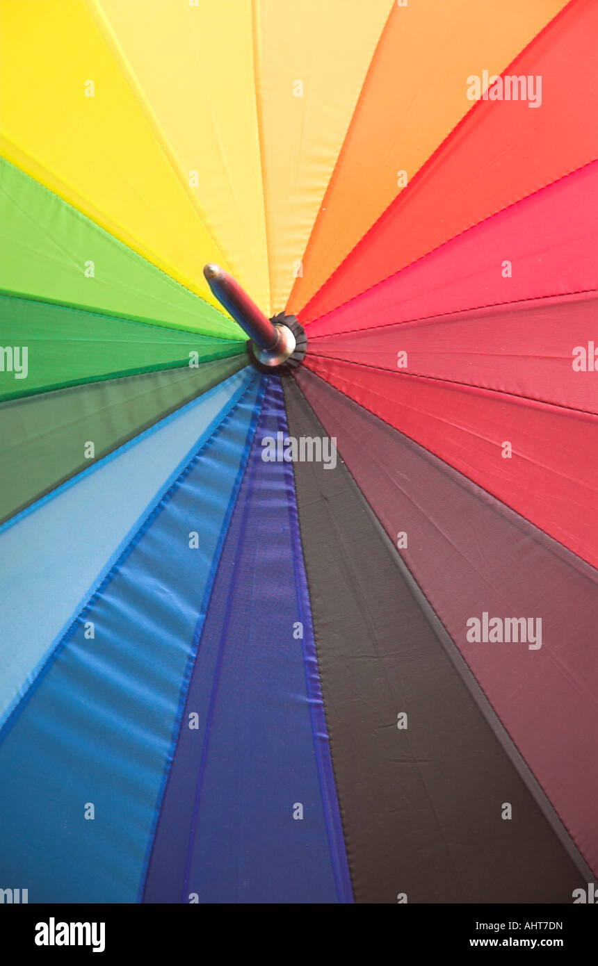 Regenbogen Regenschirm Stockfoto