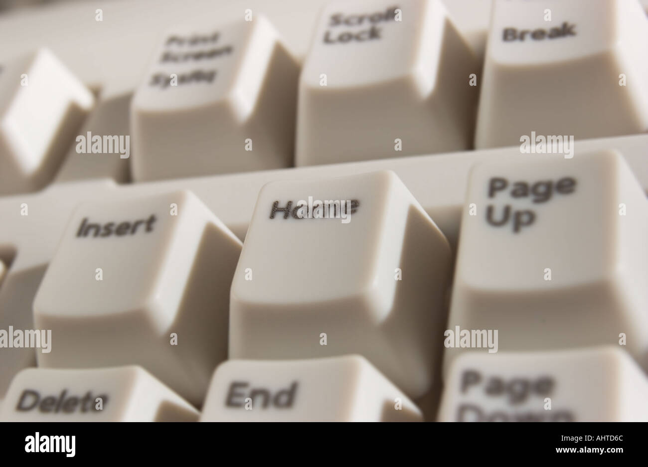 Home-Taste auf einer Computertastatur Stockfoto