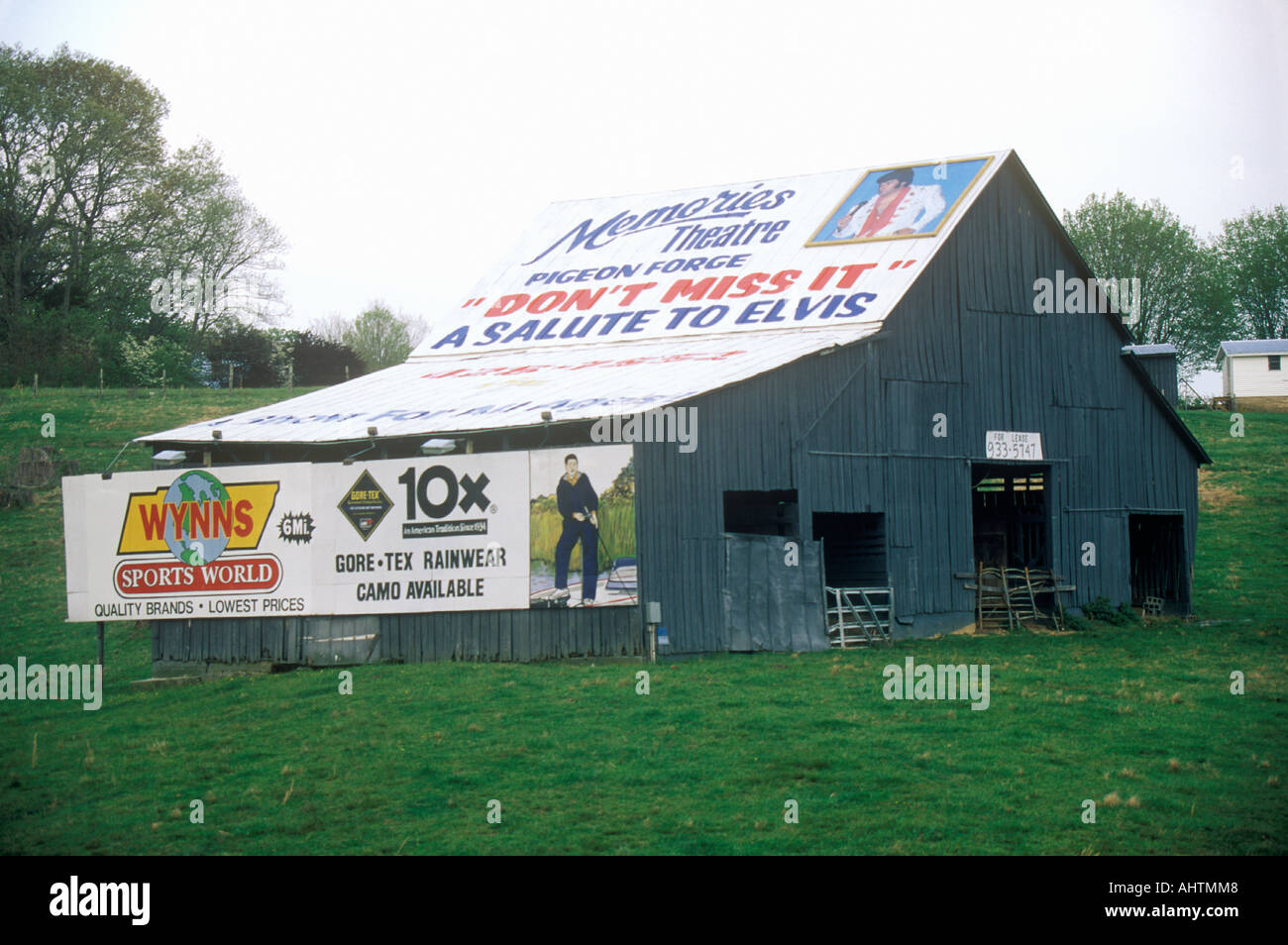 Werbung Verputzen Scheune Süden der Vereinigten Staaten Stockfoto