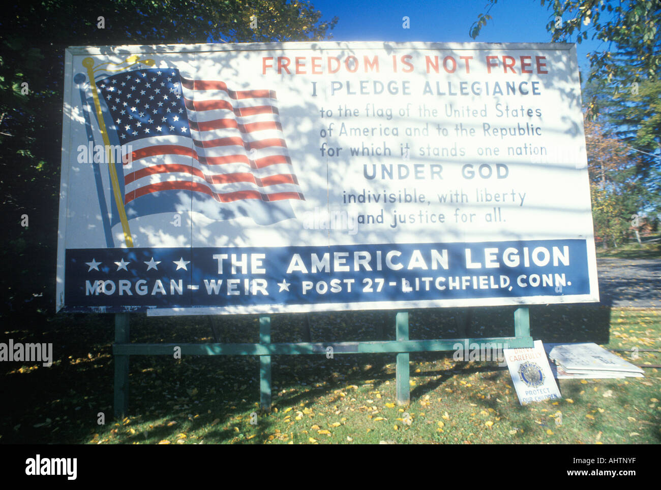 Ein Zeichen für die American Legion Stockfoto