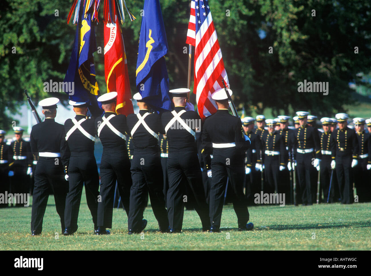 Midshipmen Color Guard United States Naval Academy Annapolis Maryland Stockfoto