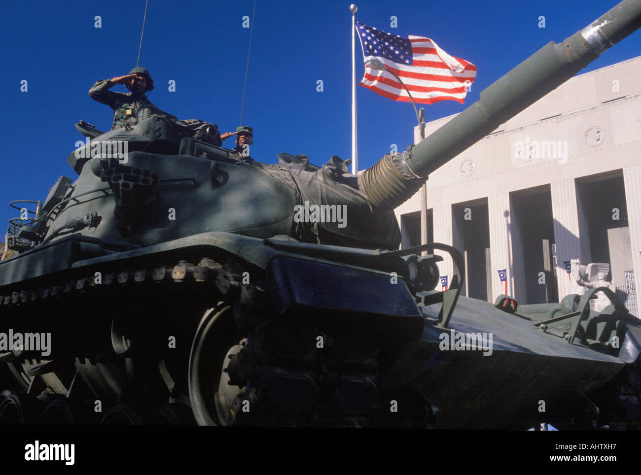 Tank in Veteran s Day Parade St. Louis Missouri Stockfoto