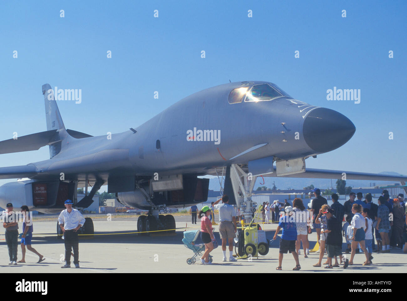 Besucher B1 B Tarnkappenbomber Van Nuys Luft zeigen, California Stockfoto