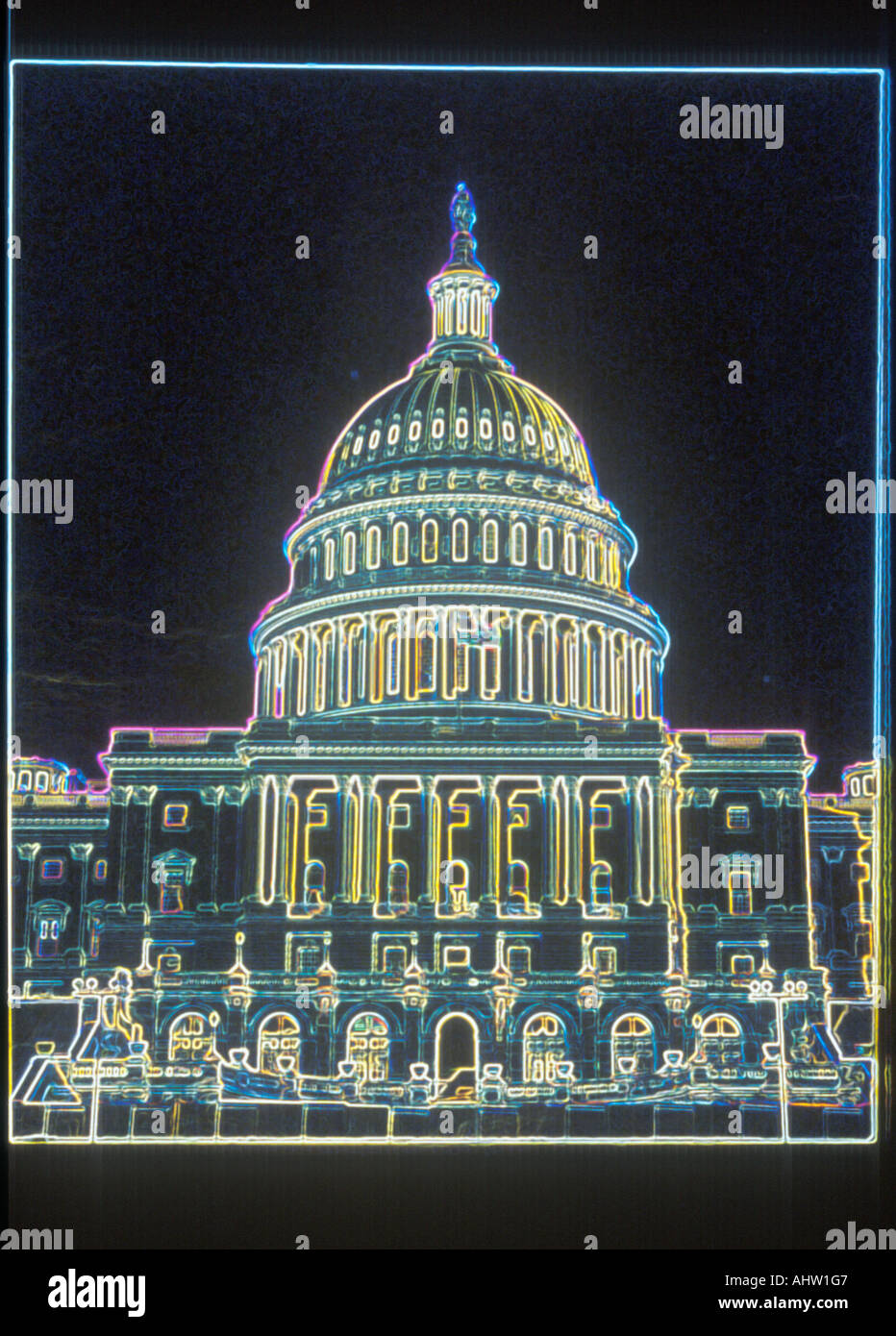 Digitales Bild des United States Capitol Building Washington D C Stockfoto