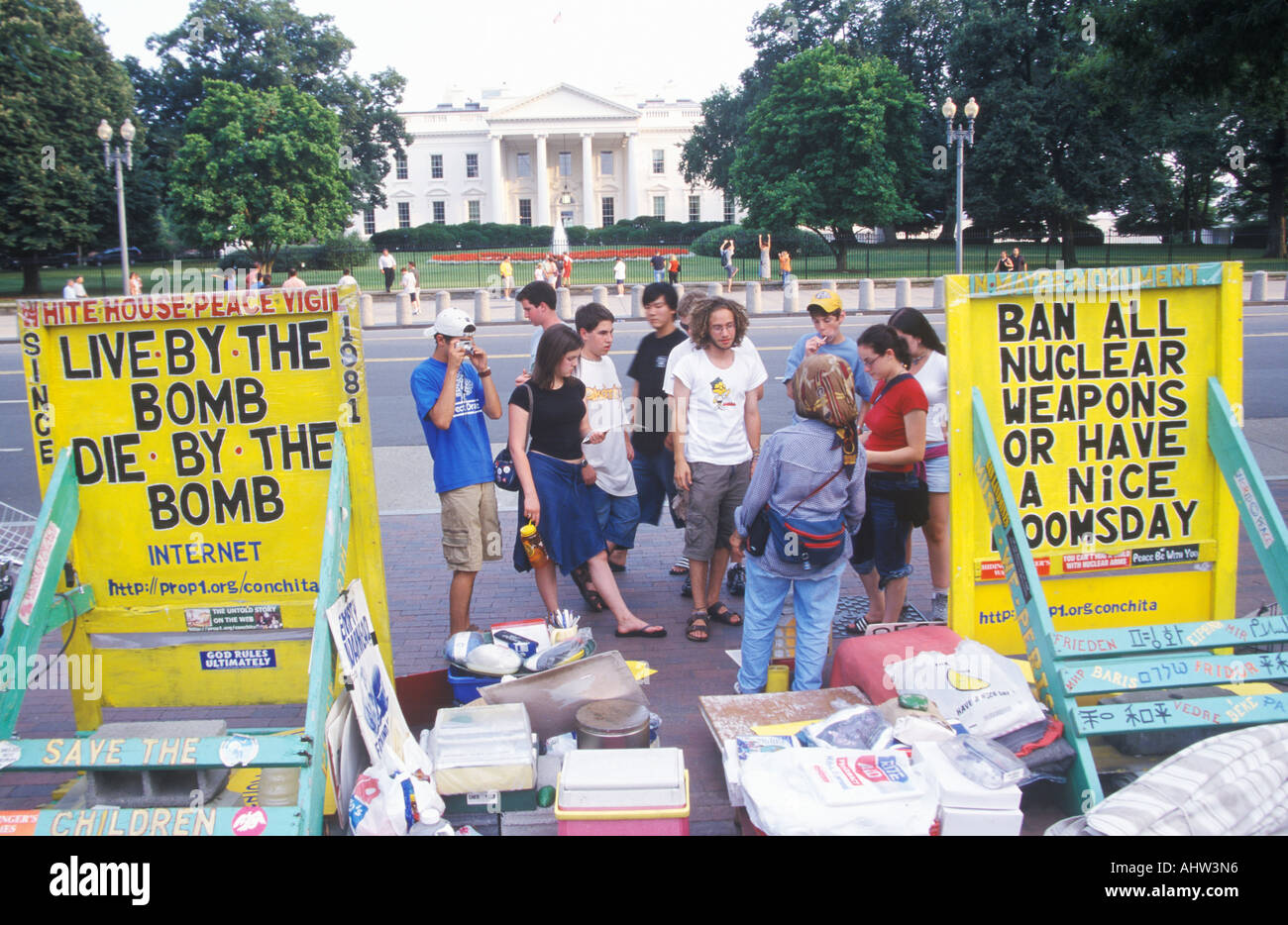 Anti-Atom-Protest vor dem weißen Haus Washington D C Stockfoto