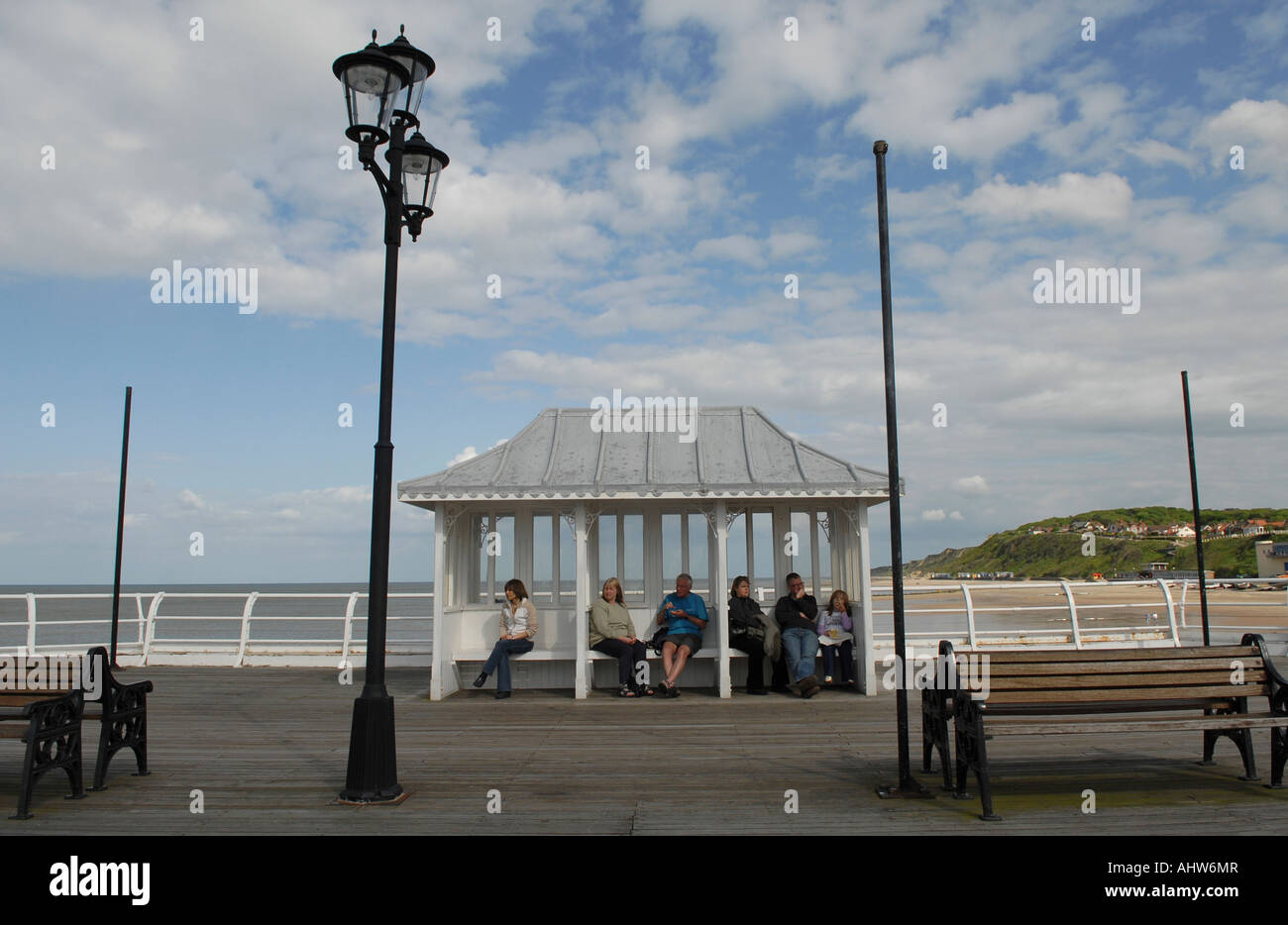 Fish And Chips auf dem Pier in Cromer Norfolk England Stockfoto