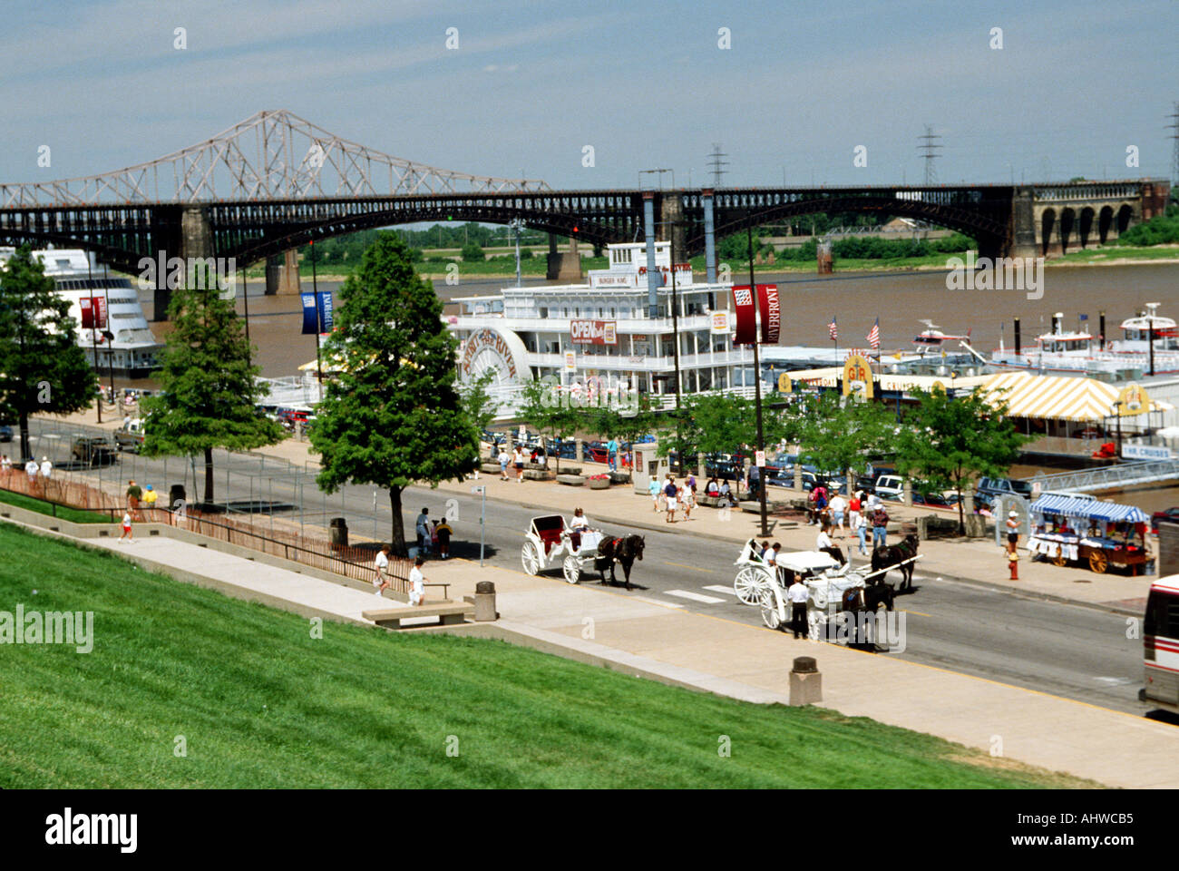 St. Louis Missouri die Riverfront Aktivität Stockfoto