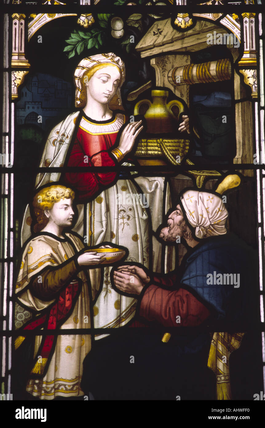 Glasfenster im All Saints Parish Kirche Leamington Spa Warwickshire England UK Stockfoto