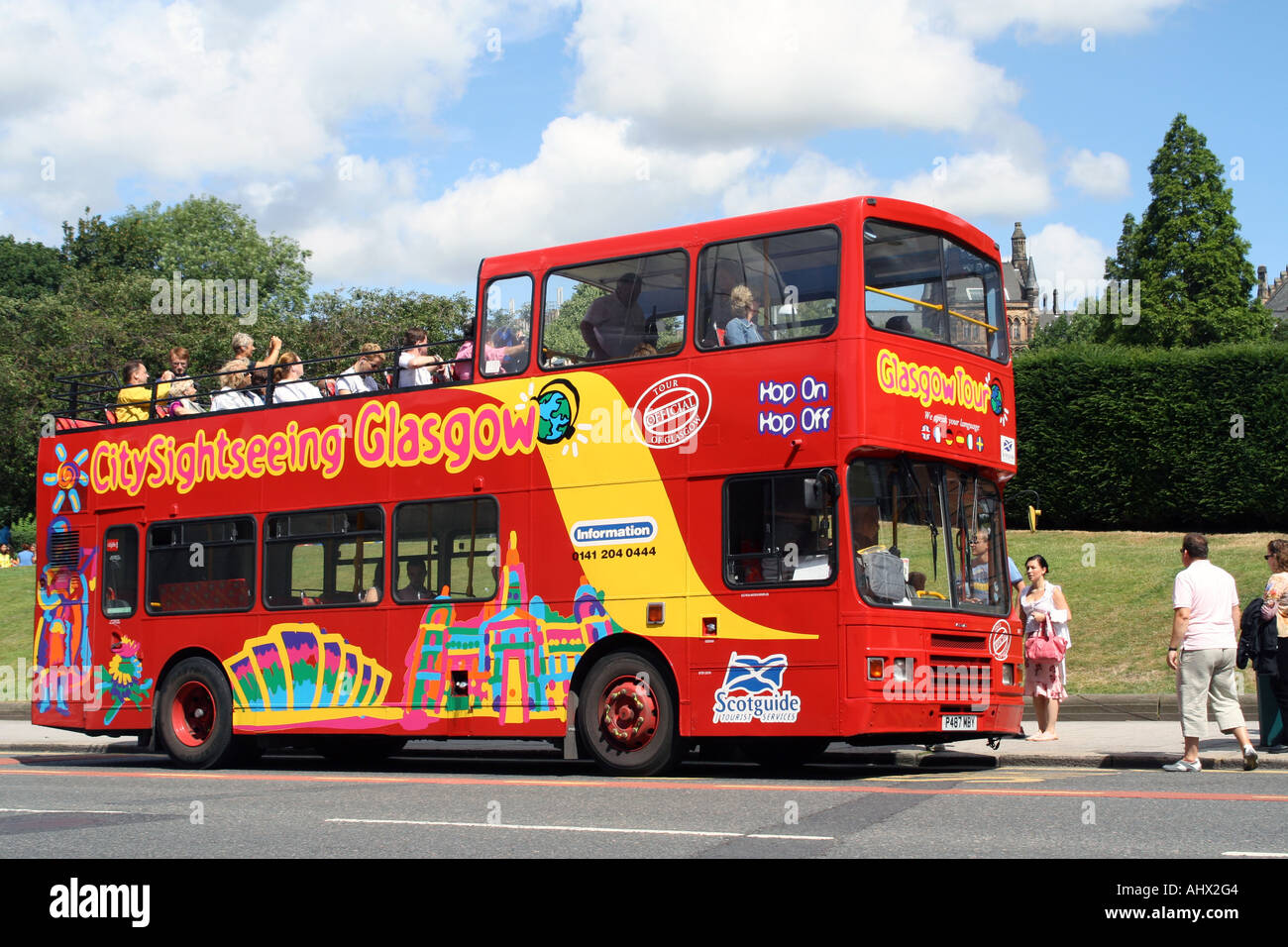 City Sightseeingbus, Glasgow, Schottland, UK. Stockfoto