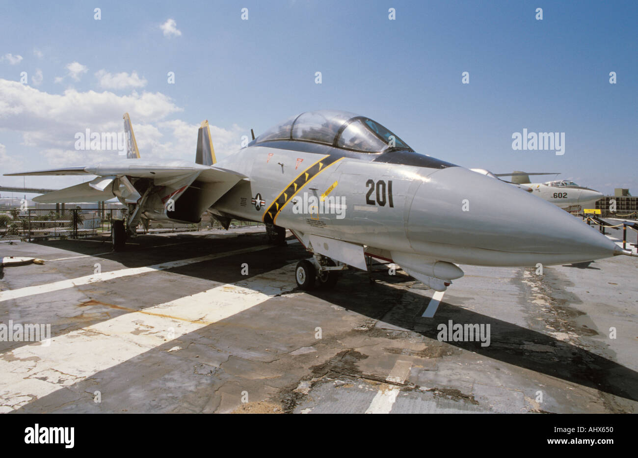 Corpus Christi Texas Usa Uss Lexington Aircraft Carrier Museum Flugdeck F14 Tomcat Stockfotografie Alamy