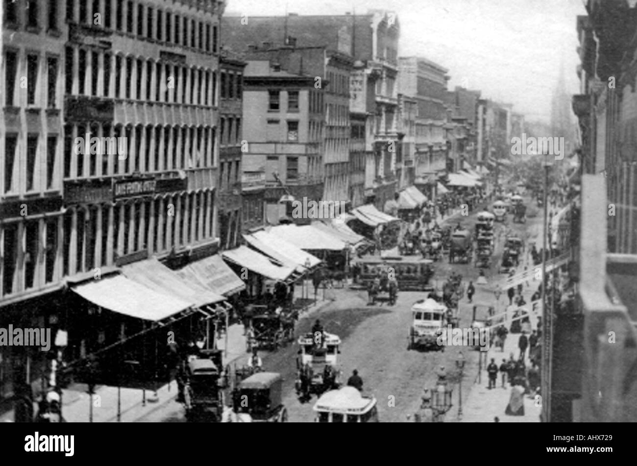 Broadway NewYork 1873 Stockfoto