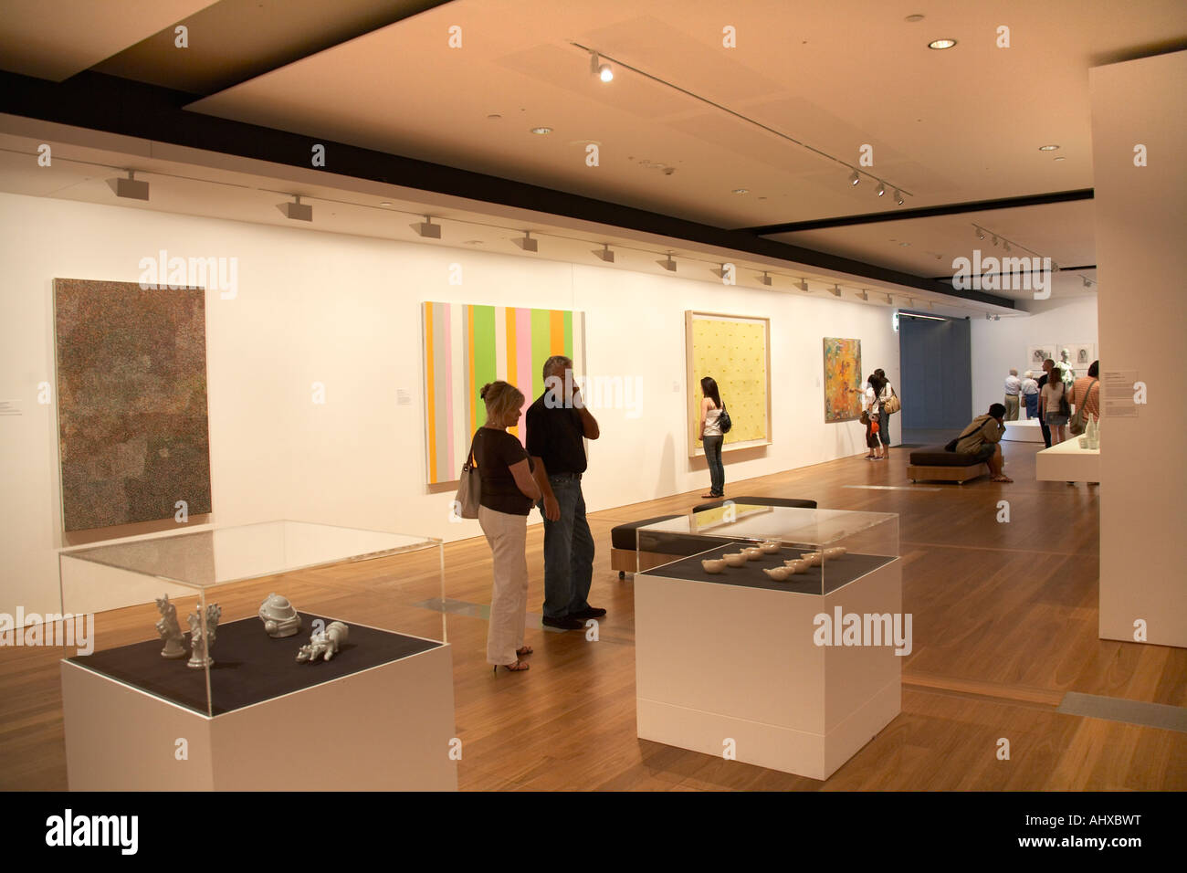 Erfolgte der Elemente auf dem Display im Inneren der Galerie der modernen Kunst Brisbane Queensland QLD Australien Stockfoto