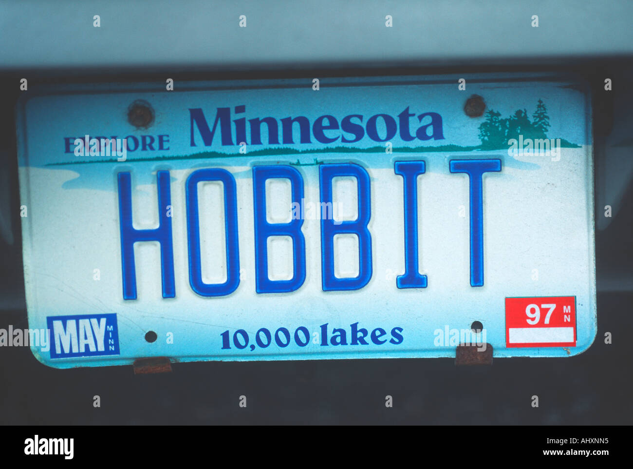 Eitelkeit Nummernschild Minnesota Stockfoto