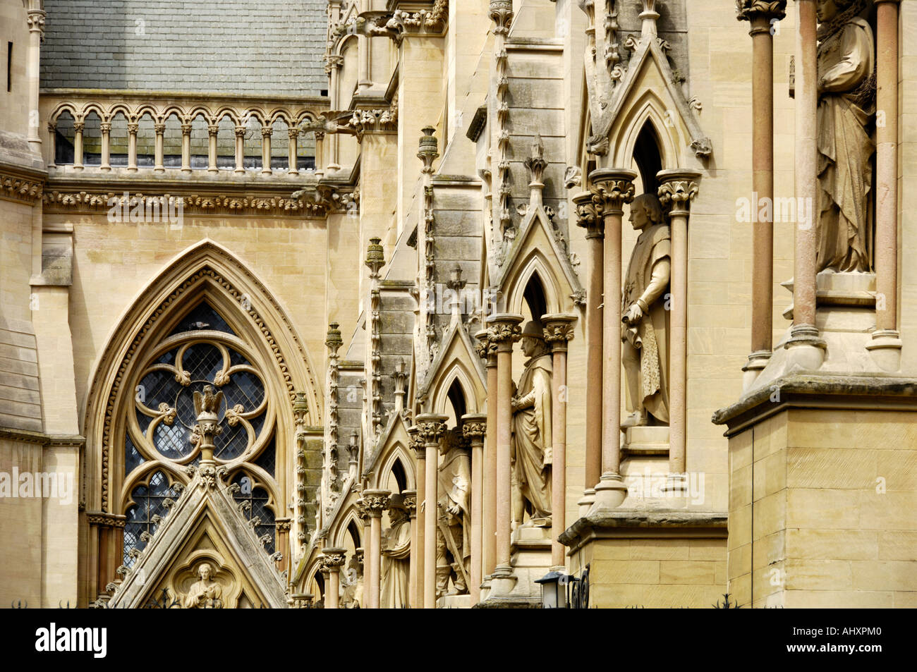 Skulpturen am St. Johns College Kapelle Cambridge England Stockfoto