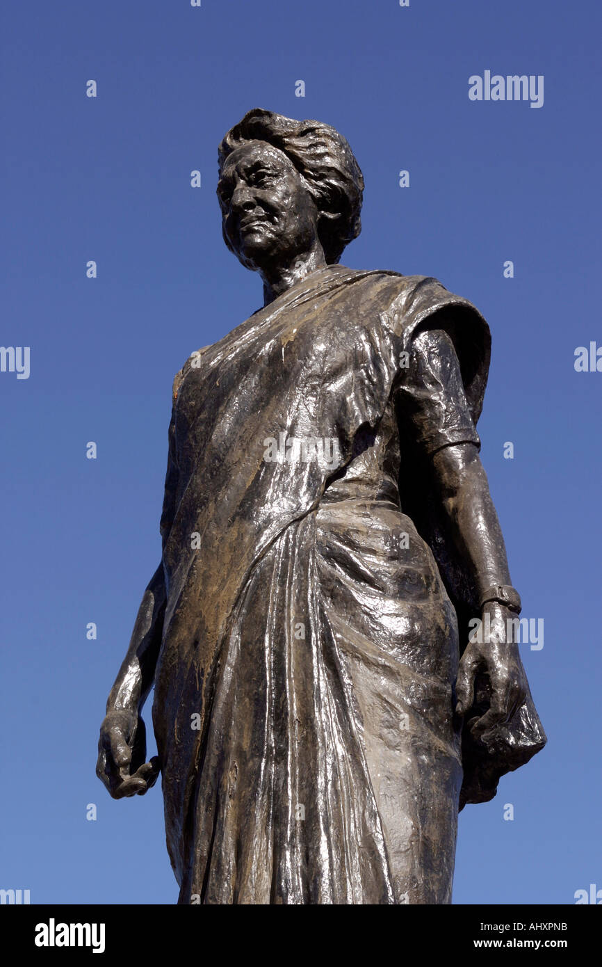 Indien Himachal Pradesh Shimla Simla Hügel-Station die Ridge-Statue von Indira Gandhi Stockfoto