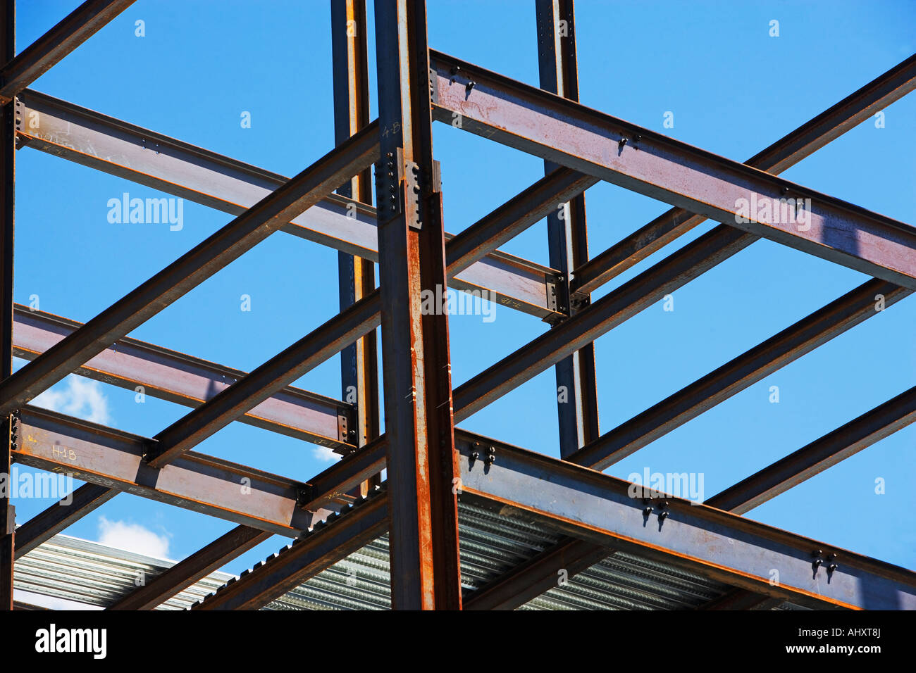 Niedrigen Winkel Blick auf Baustelle Stockfoto