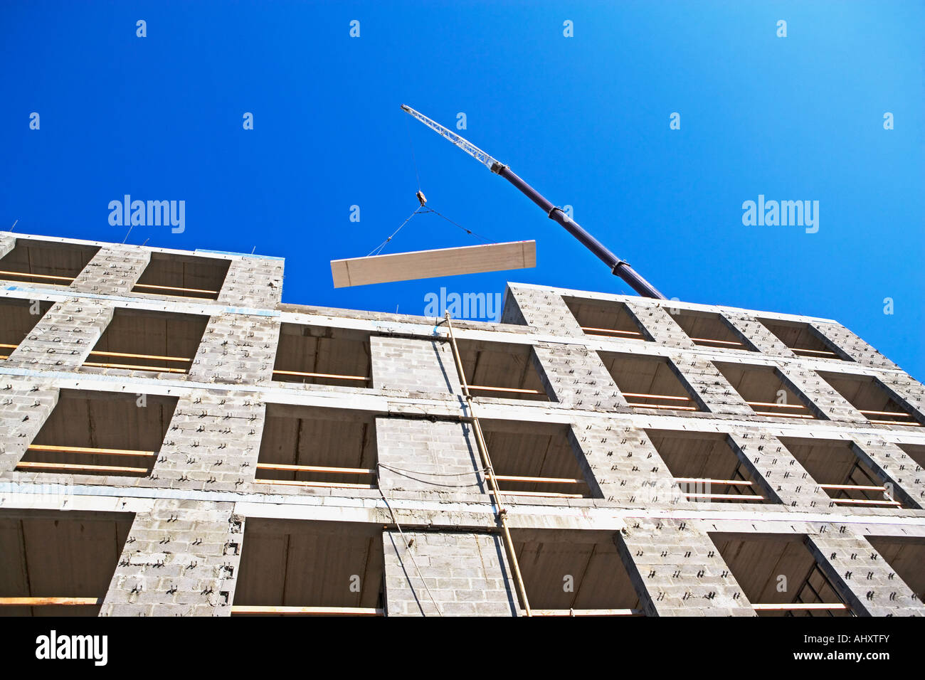 Niedrigen Winkel Blick auf Baustelle Stockfoto