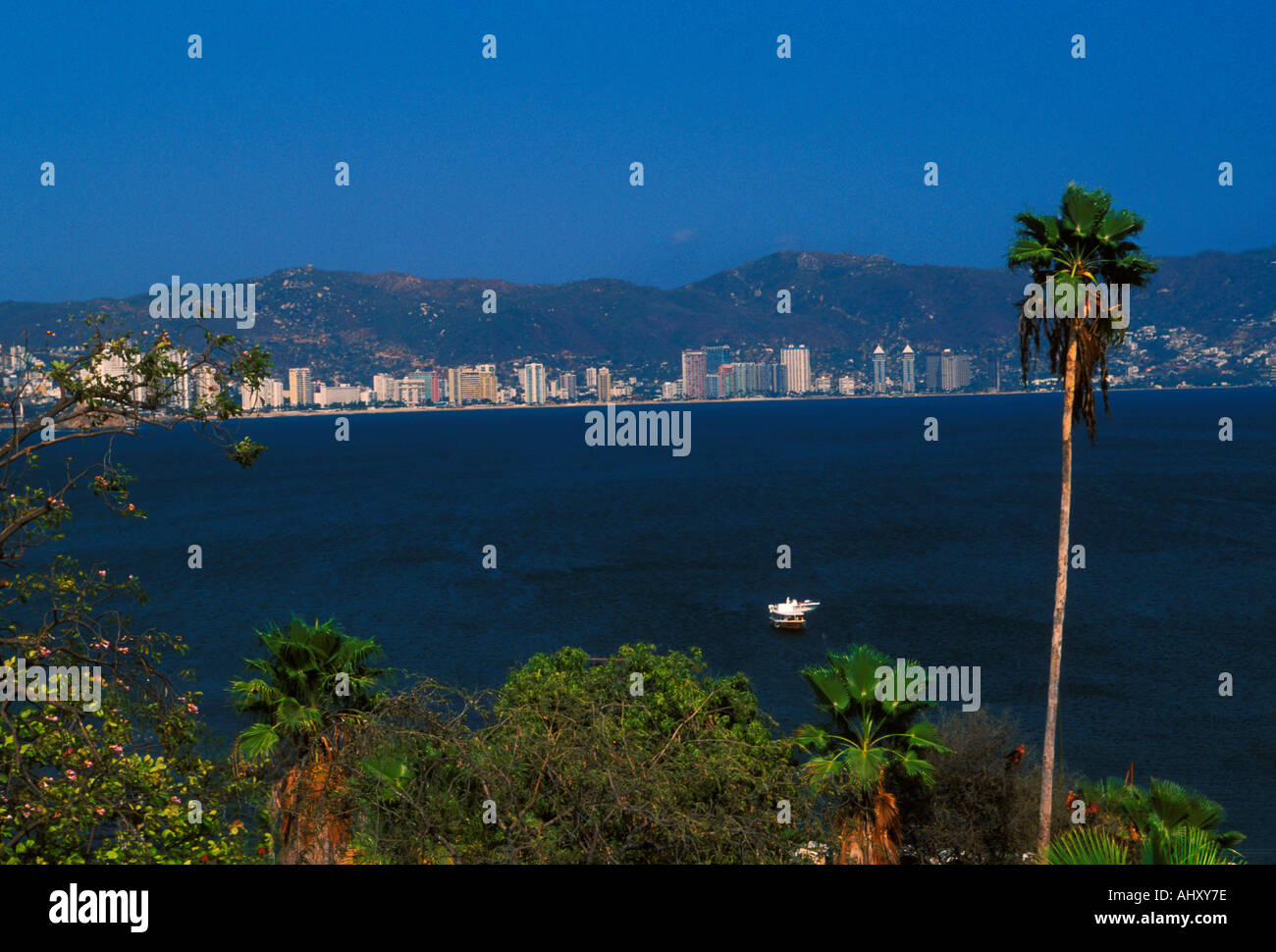 Strand, Hotels, Acapulco Bay, Bahia de Acapulco, Acapulco, Acapulco, Guerrero, Mexiko Stockfoto