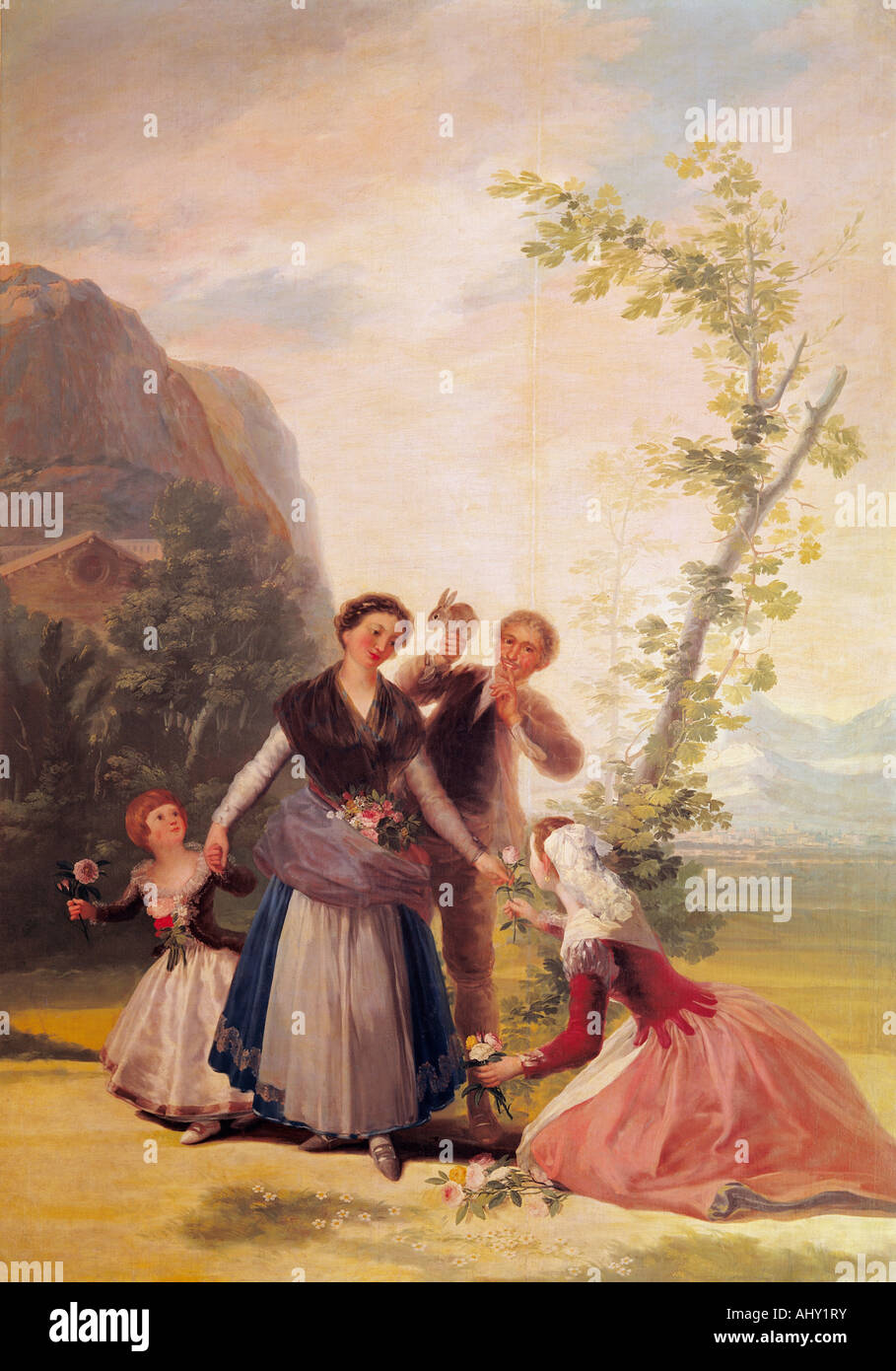 "Fine Arts, Goya y Lucientes, Francisco de, (1746-1828), Malerei,"La Primavera o Las Floreras"(" Frühling oder die Flori Stockfoto