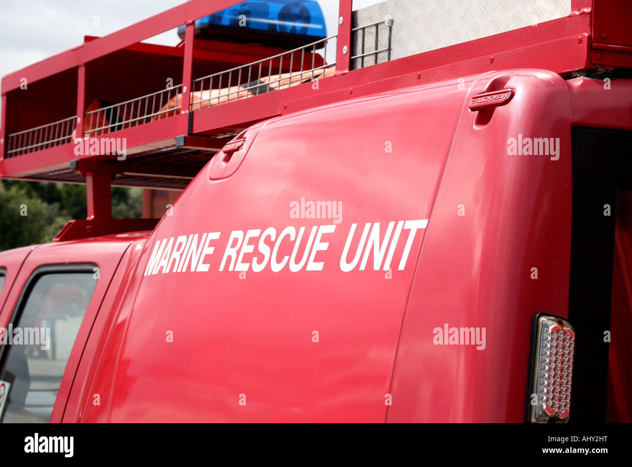 Marine Rettungseinheit Fahrzeug in der Nähe von River Mersey Stockfoto