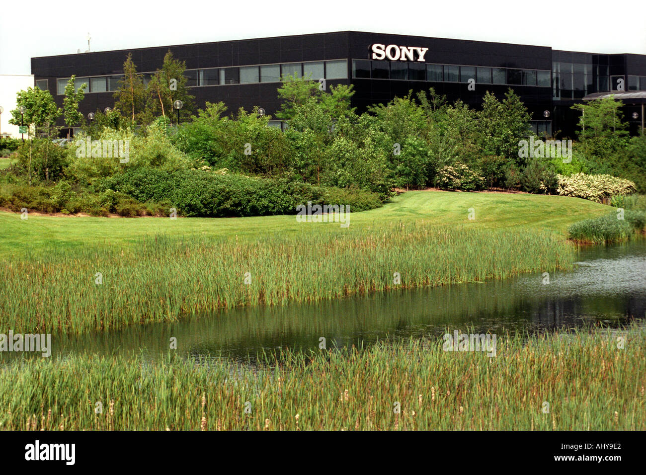 Außenseite der Sony-TV-Fabrik in Pencoed South Wales UK Stockfoto