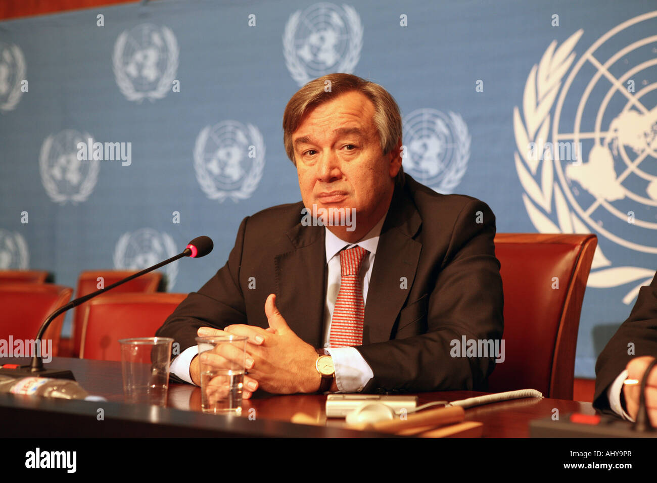 Antonio Guterres - die UN-Hochkommissarin für Flüchtlinge und ehemaliger Premierminister von Portugal Stockfoto
