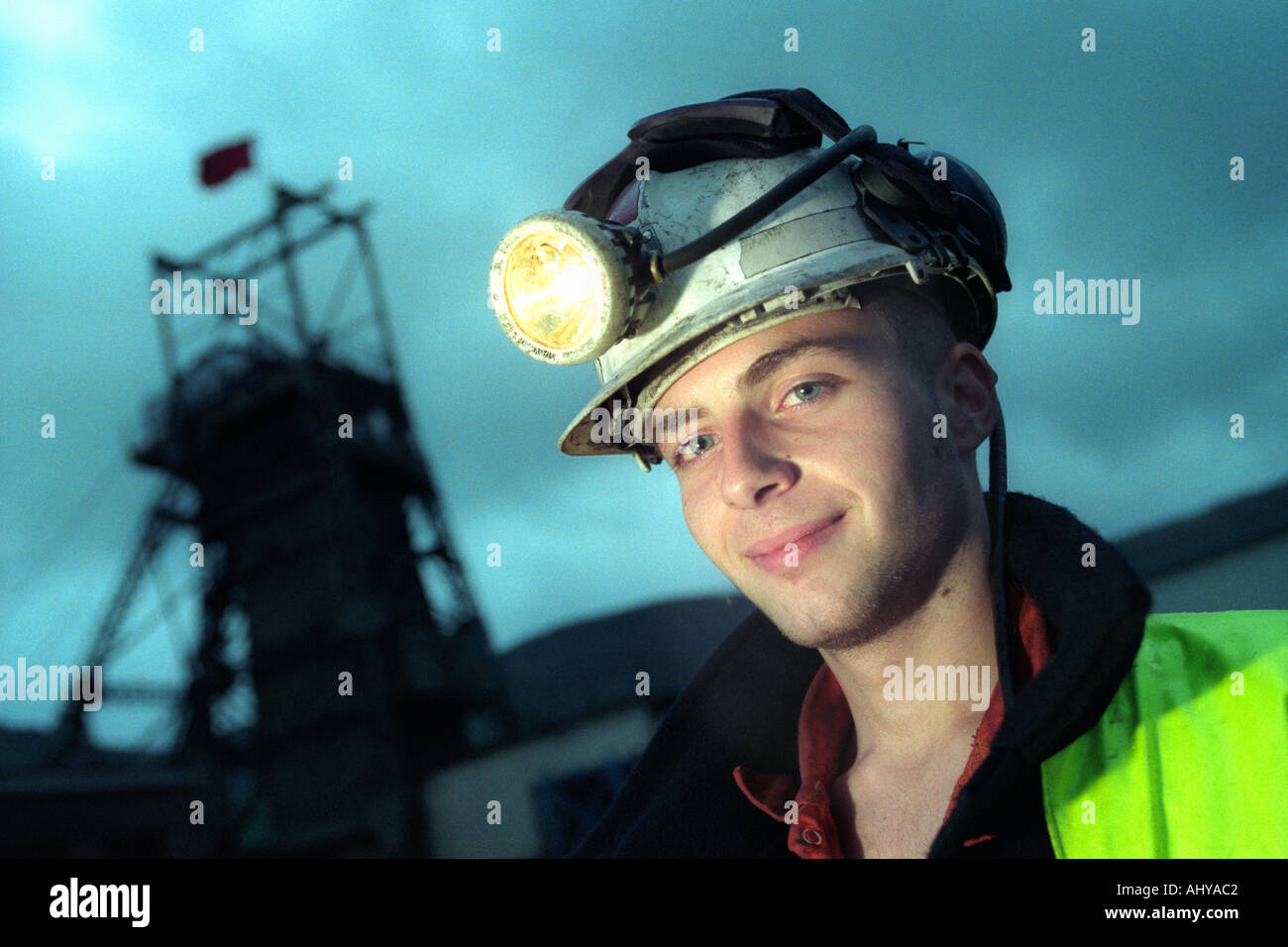 Lehrling bei Tower Colliery Tiefe Zeche Hirwaun South Wales Stockfoto