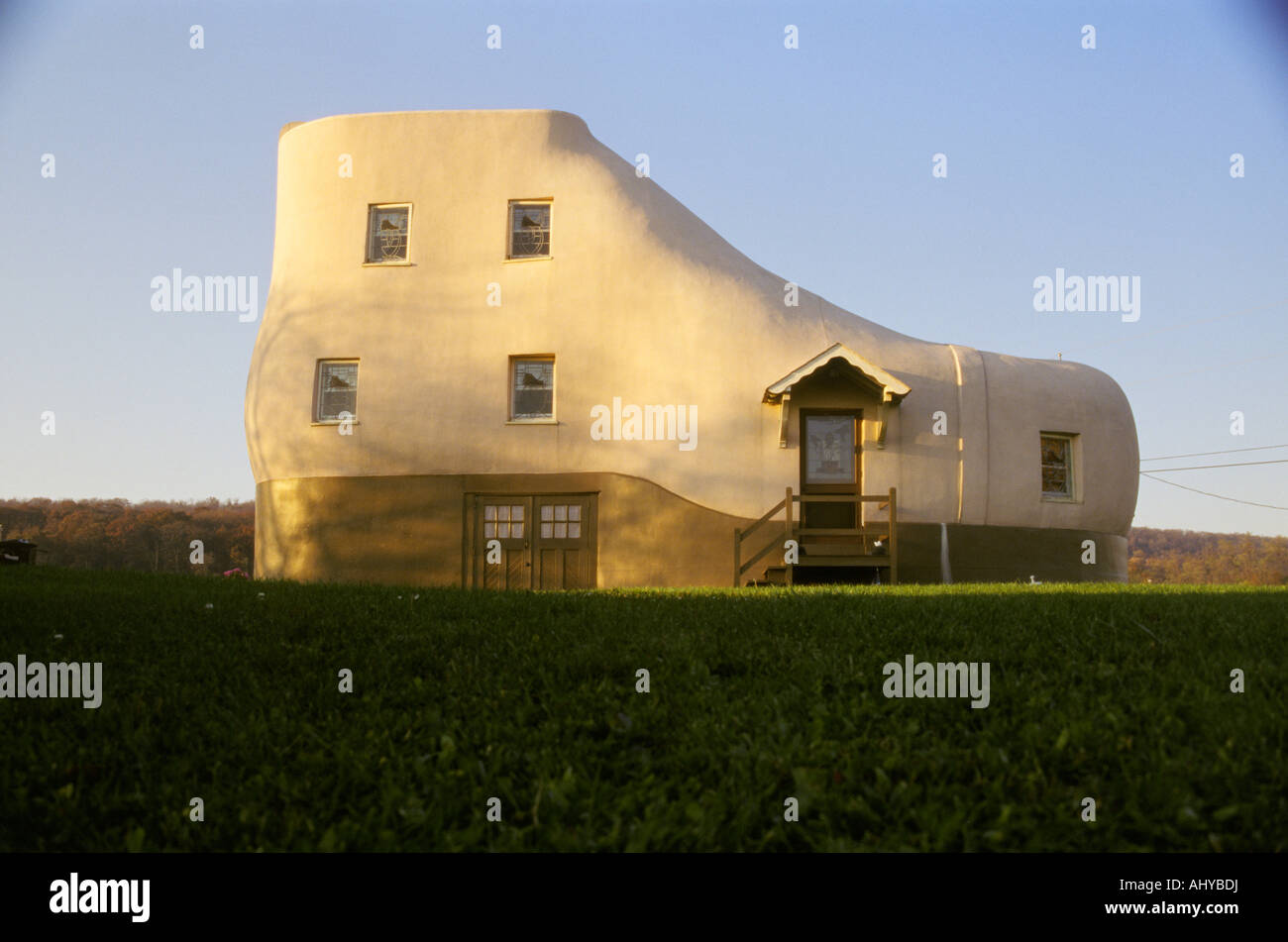 Kinderreim inspiriert Werbung Regelung dort war eine alte Dame lebte in einem Schuh Haines Haus York PA Pennsylvania americana Stockfoto