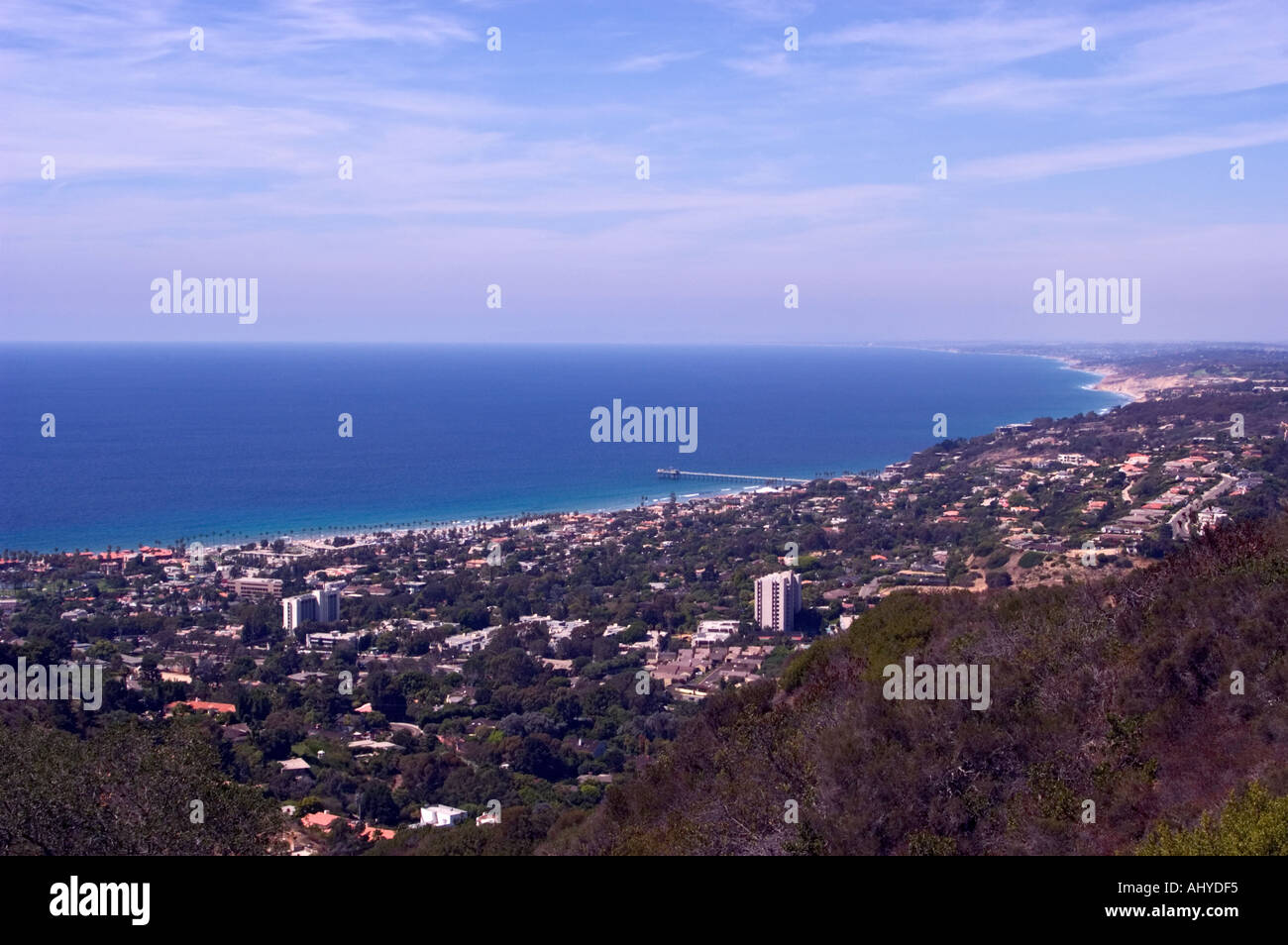 Blick von oben La Jolla, Kalifornien Stockfoto