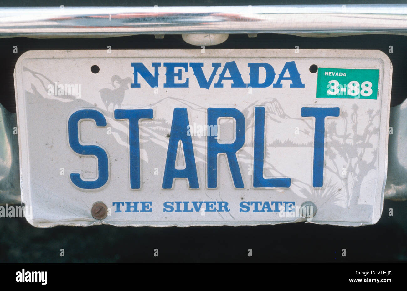 Eitelkeit Nummernschild Nevada Stockfoto