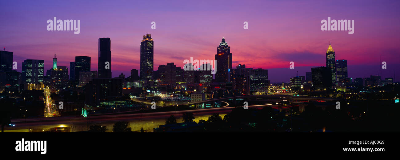 Skyline von Atlanta I 20 Georgien Stockfoto