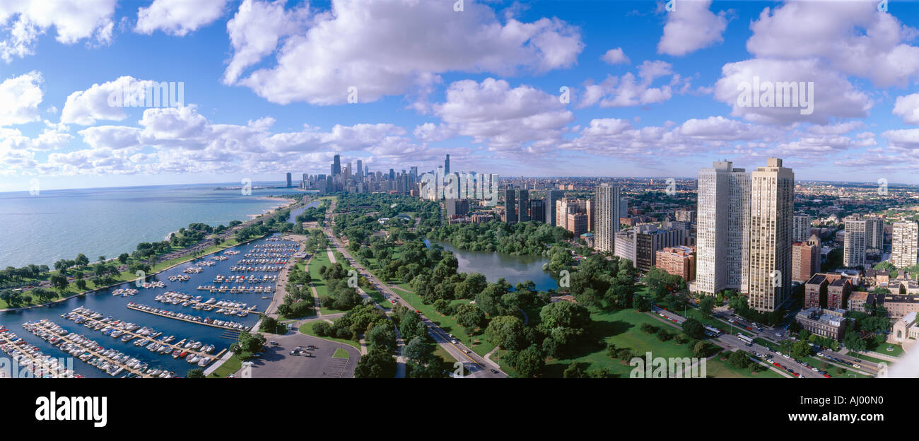 Chicago Harbor City Skyline Illinois Stockfoto