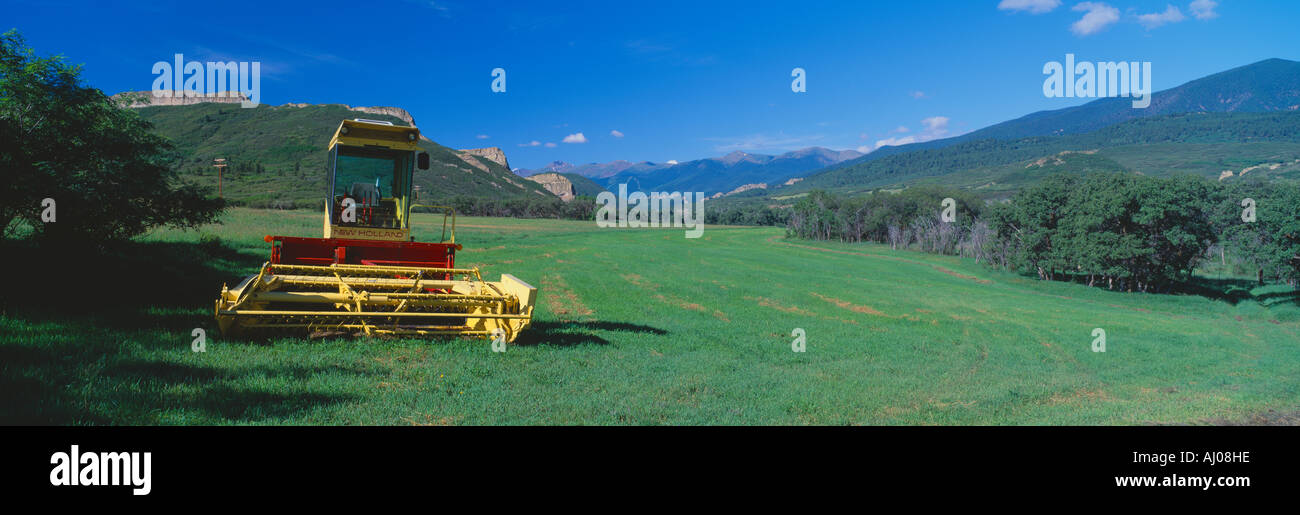 Landwirtschaftliche Ausrüstung Cuchara Valley Highway von Legenden Route 12 Colorado Stockfoto