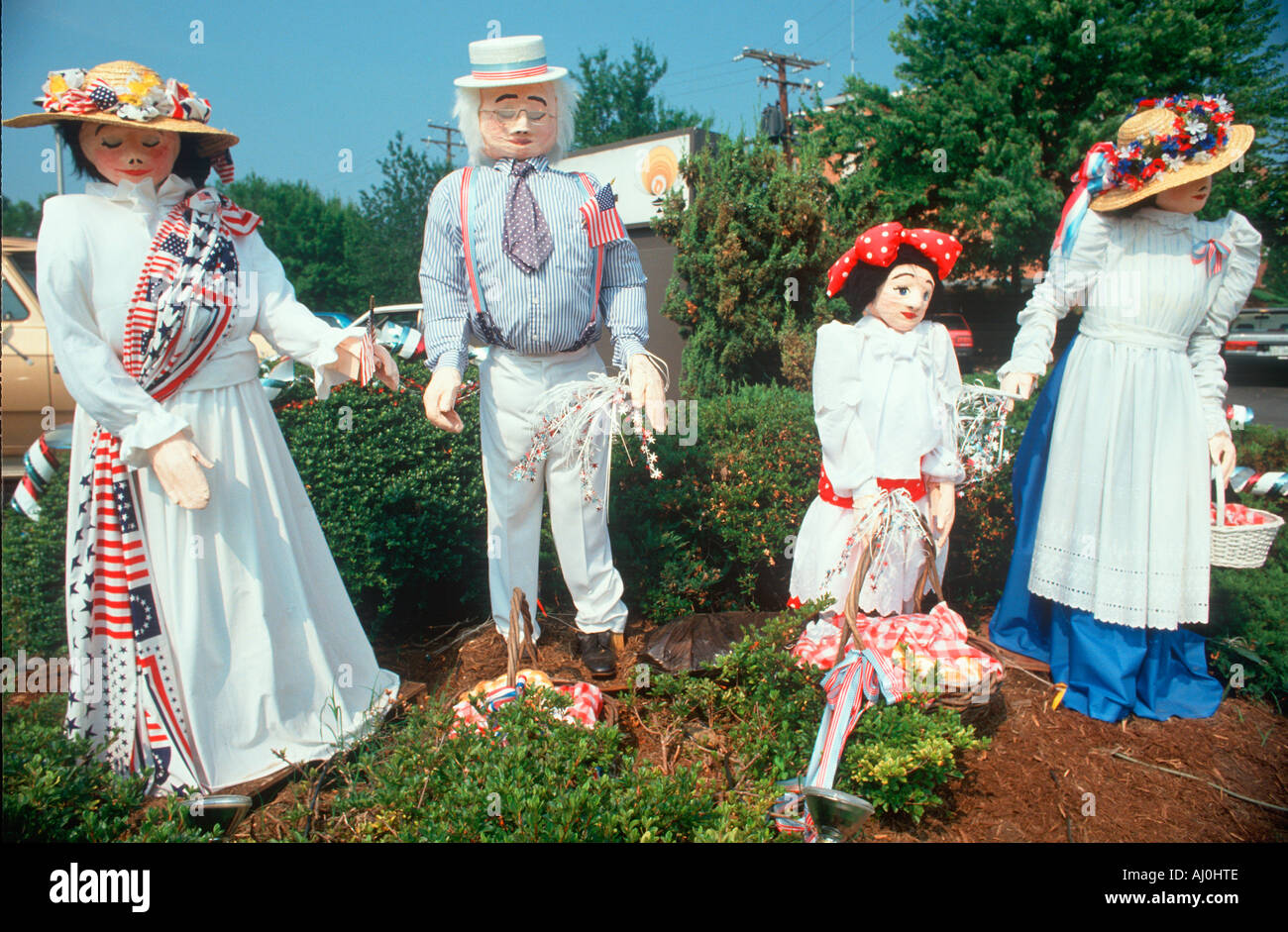 Patriotische Hof Dummy-Familie Fairfax County VA Stockfoto
