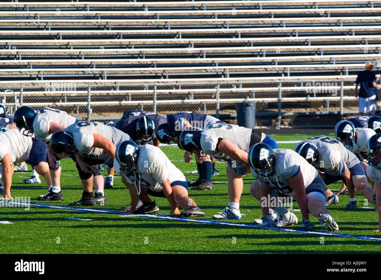 Kansas KS USA Fußballtraining von Washburn University Topeka KS Stockfoto