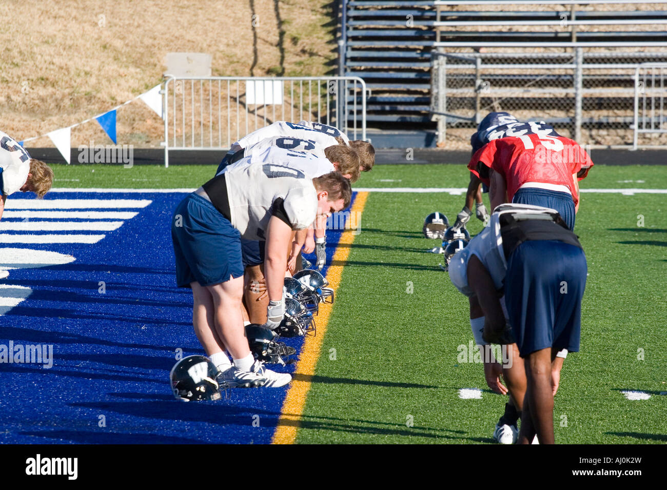 Kansas KS USA Fußballtraining von Washburn University Topeka KS Stockfoto