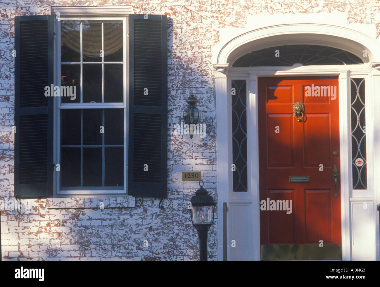 Weiß getünchten Ziegeln Residenz Georgetown Washington D C Stockfoto