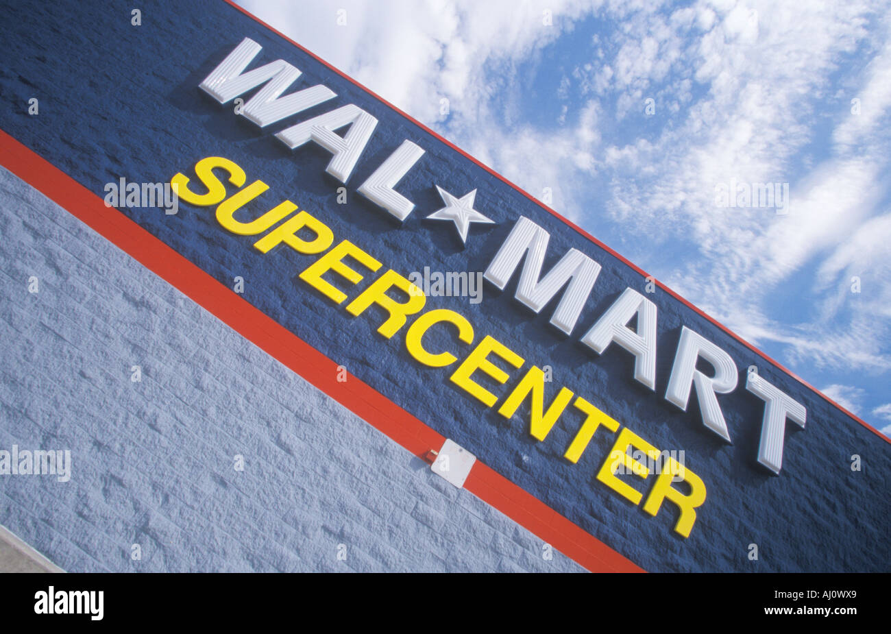 Wall Mart Supercenter in AR billig Preisen Stockfoto
