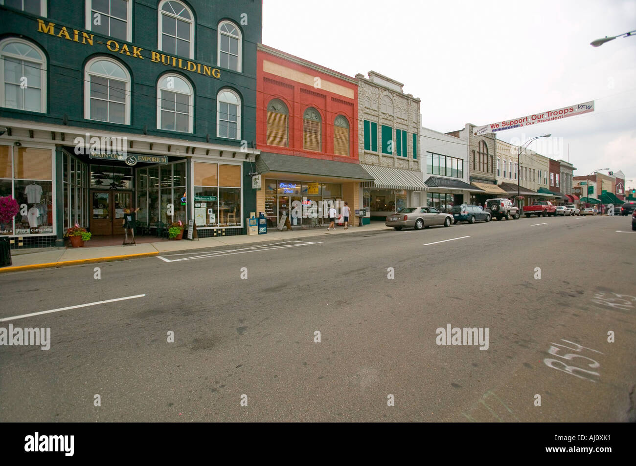Hauptstraße in Mount Airy North Carolina Stadt Sonderangebot-Mayberry RFD und Heimat von Andy Griffith Stockfoto