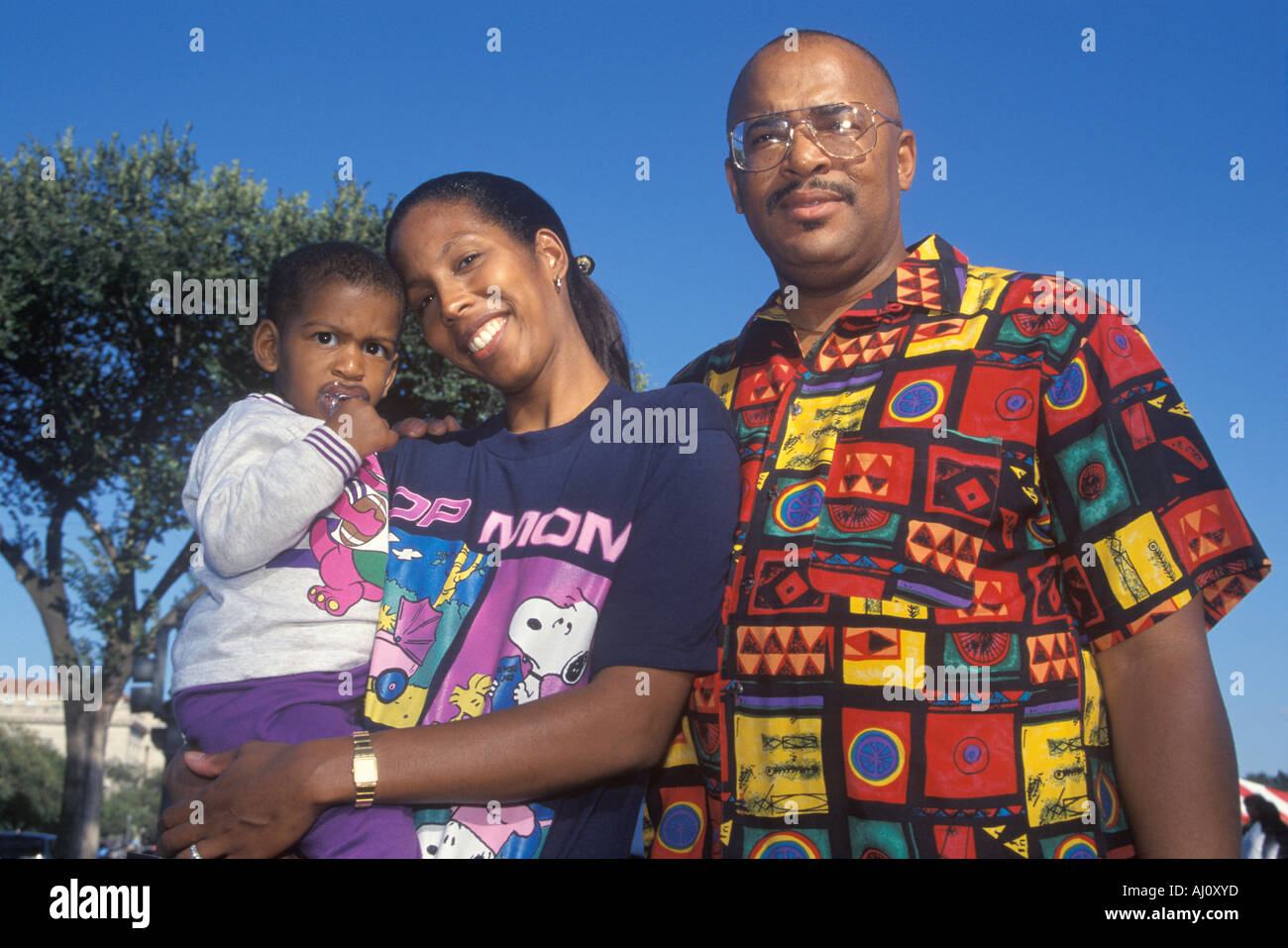 Eine afroamerikanische Familie Washington D C Stockfoto