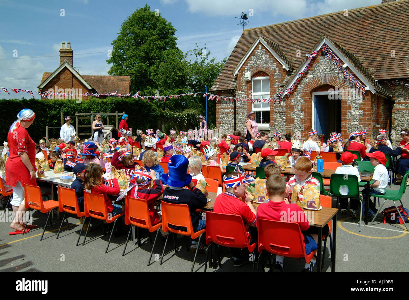 HM Schule Königin Elizabeth goldenes Jubiläum feiern in einem Hampshire England Stockfoto