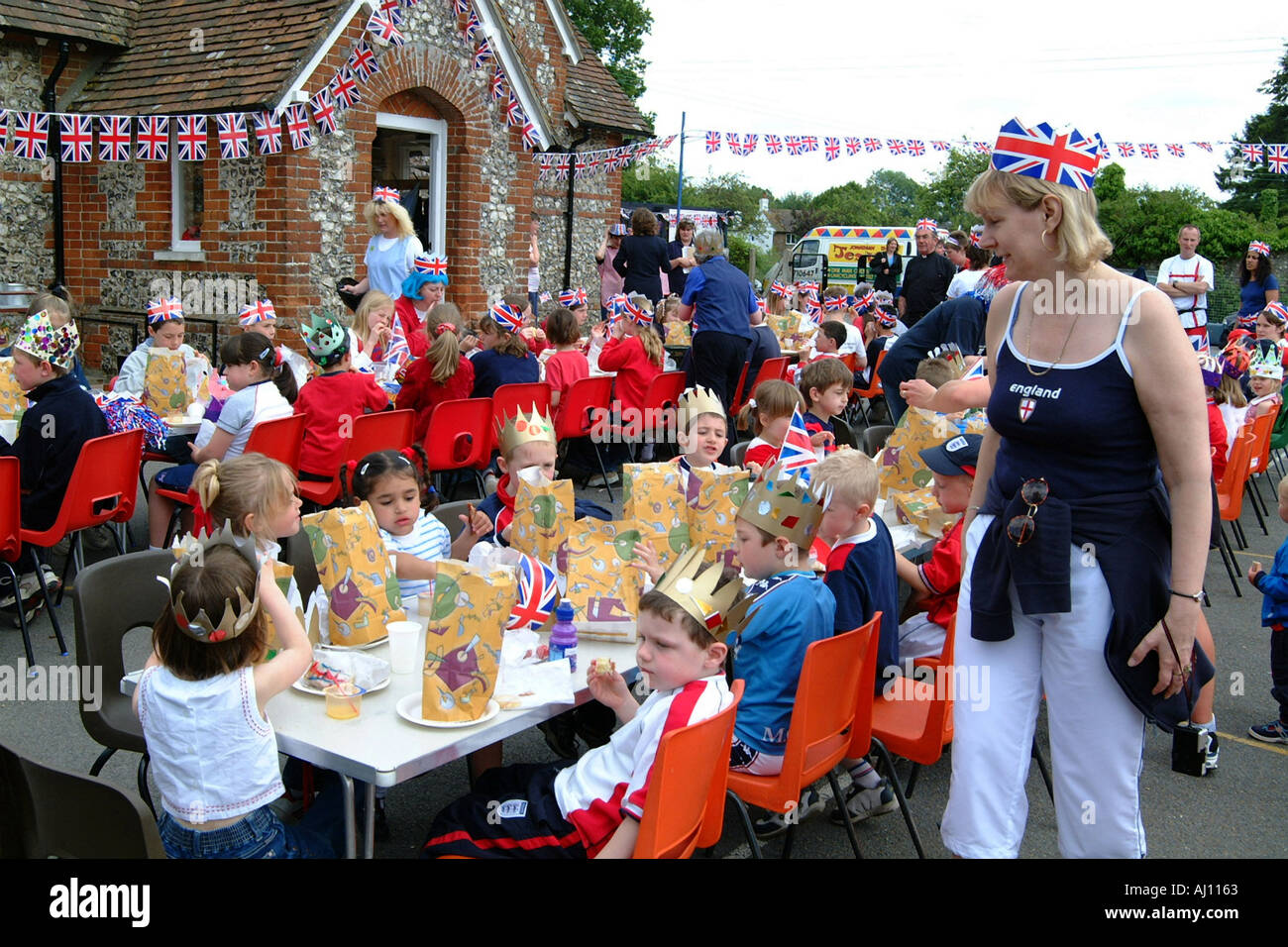 HM Schule Königin Elizabeth goldenes Jubiläum feiern in einem Hampshire England Stockfoto