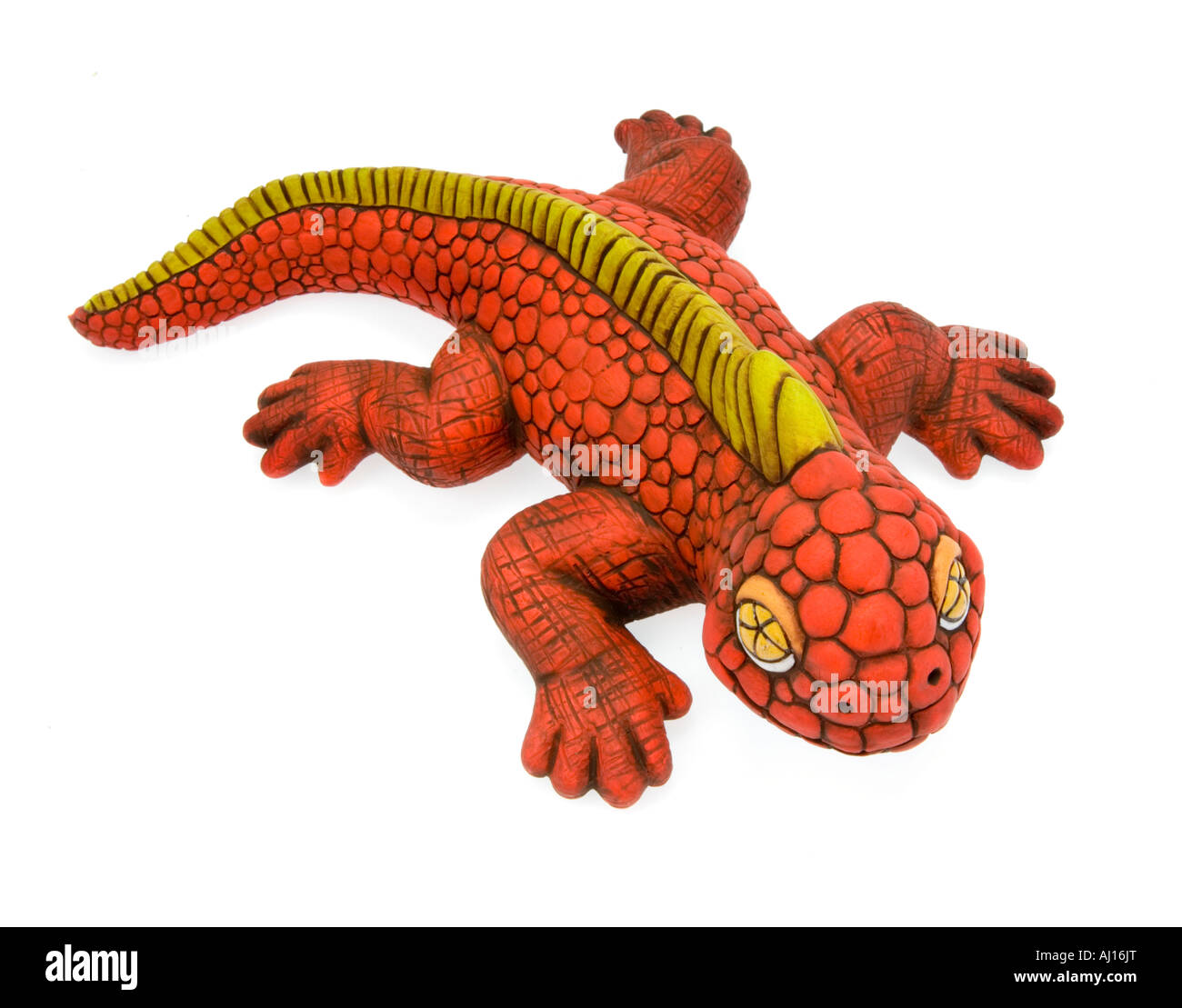 SOUVENIR aus der Galapagos Inseln Crock irdenen Leguan rot Spielzeug Stockfoto