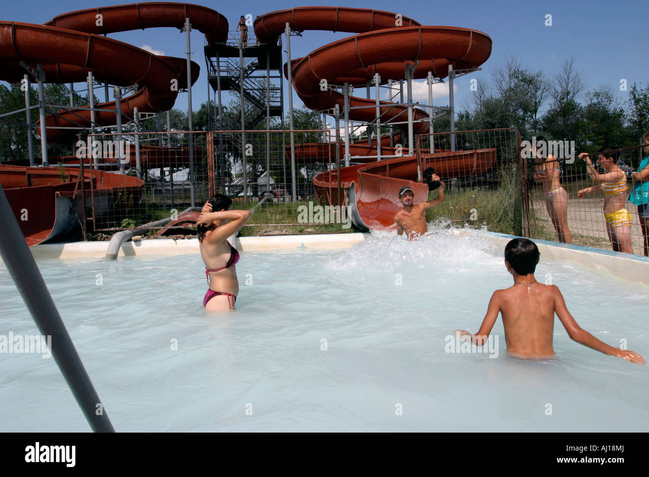 Wasser Park Navodari Strand Rumänien Stockfoto
