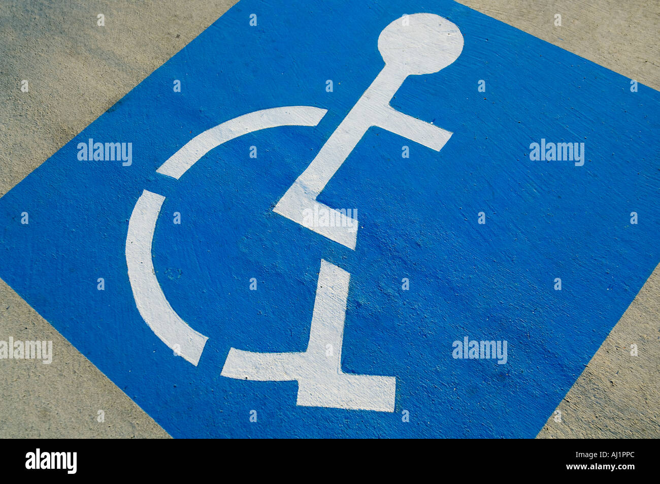 Schilder, Behinderten-Parkplätze Stockfoto