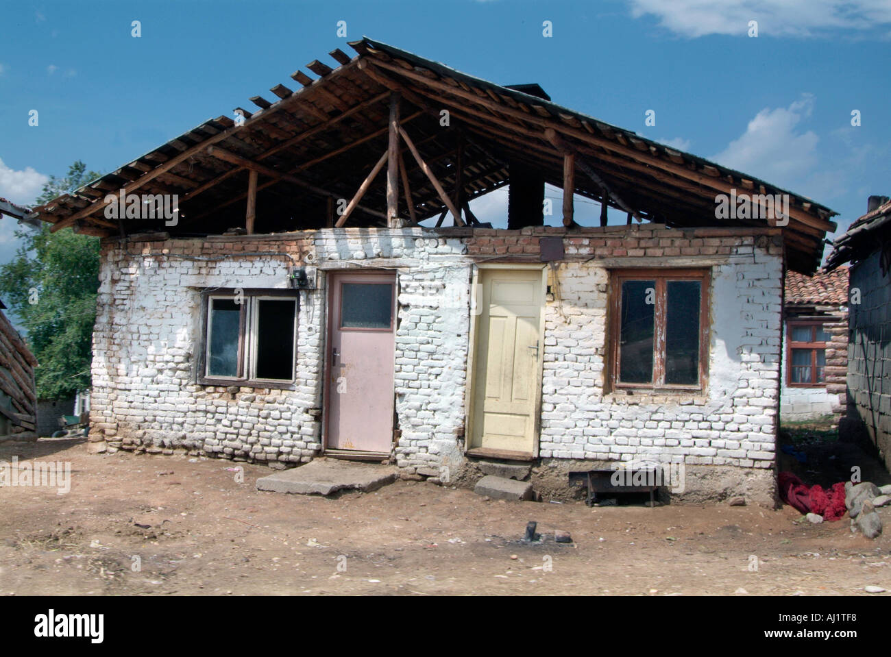 Zigeuner Dorf ländliche Bulgarien Völker Republik Narodna Republika Bulgariya Balkanhalbinsel Süd-Ost Europa Stockfoto