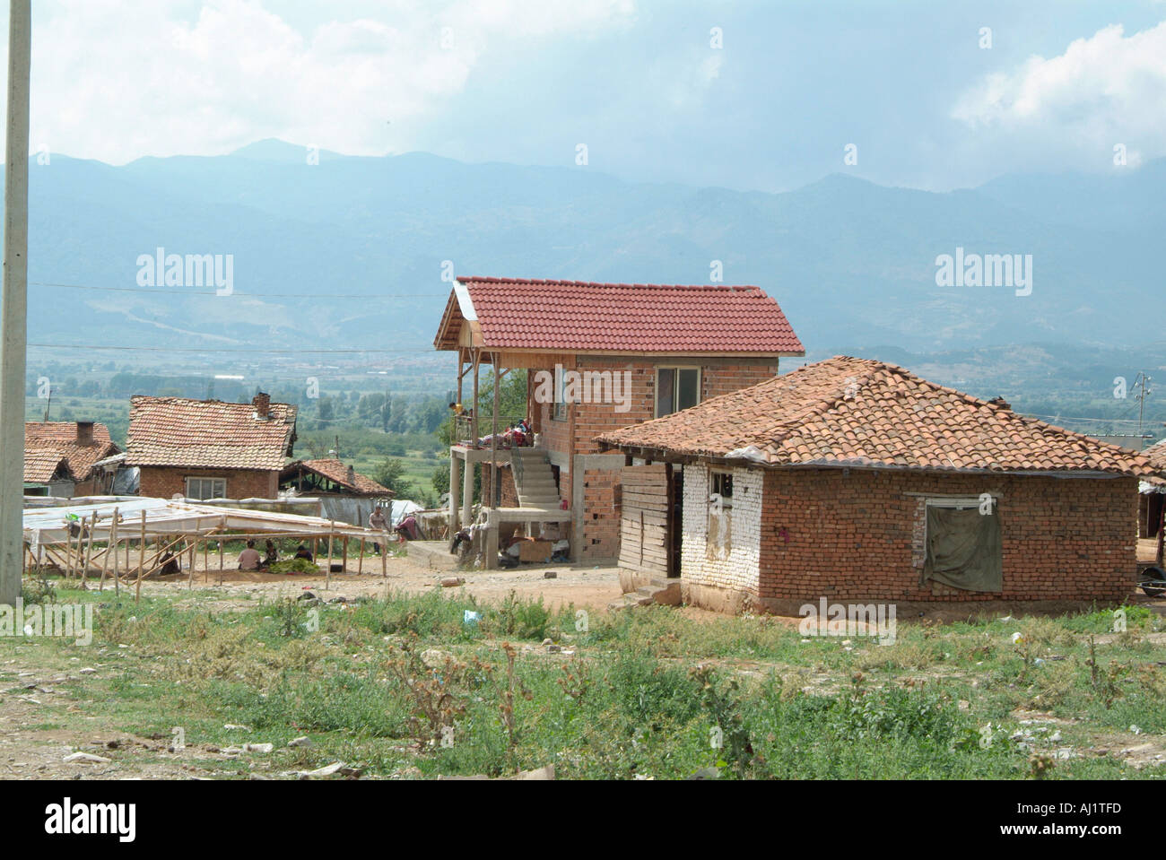 Zigeuner Dorf ländliche Bulgarien Völker Republik Narodna Republika Bulgariya Balkanhalbinsel Süd-Ost Europa Stockfoto