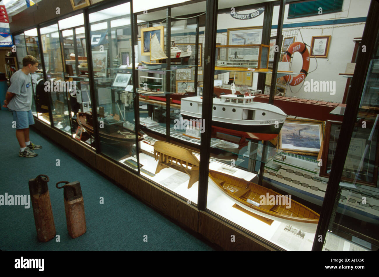 Ohio Lake Erie, Erie County, Sandusky, Sandusky Area Maritime Association, Museum, historische Geschichte Modell Schiff Ausstellung, Besucher reisen traveli Stockfoto