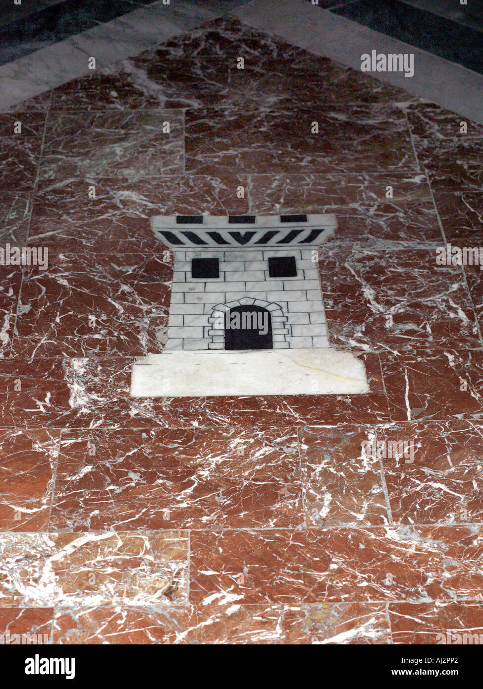 Monreale Sizilien Italien Monreale Kathedrale Jasper und Bild im Boden Stockfoto