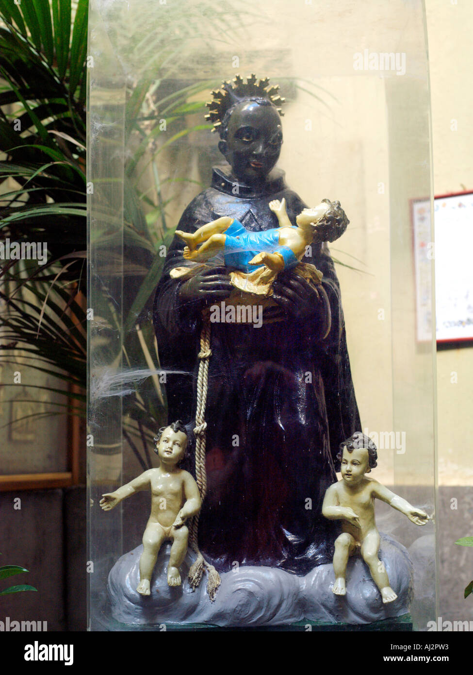 Monte Pellegrino Sizilien Italien Grotte von Santa Rosalia 1130-1166 schwarze Madonna Stockfoto